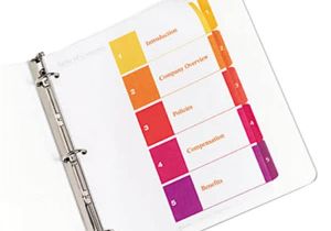 Avery Ready Index Template 5 Tab 11187 Avery 11187 Ready Index 5 Tab Multi Color Table Of