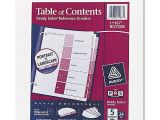 Avery Ready Index Template 5 Tab 11187 Avery Uncollated Index Divider Printed1 to 5 5 Tab S