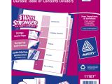 Avery Ready Index Template 5 Tab Color Avery Ready Index Table Of Contents Dividers 5 Tab