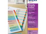 Avery Ready Index Template Ready Index Dividers 01735501 Avery