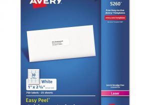Avery Return Address Label Template Avery Easy Peel Address Labels Ave5260 Ebay