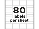 Avery Return Address Labels 80 Per Sheet Template Avery Return Address Label