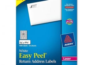 Avery Return Address Labels Template 5195 Avery Easy Peel Return Address Labels White 1500 Pack 1