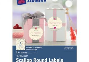 Avery Round Labels 2 Inch Template Avery Pearlized Scallop Round Labels 2 5 Inch Diameter