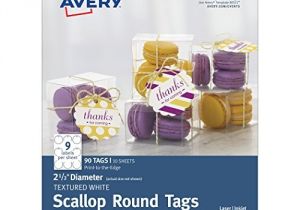 Avery Scallop Round Labels Template Avery Textured White Scallop Round Paper Tags 2 1 2 Inch