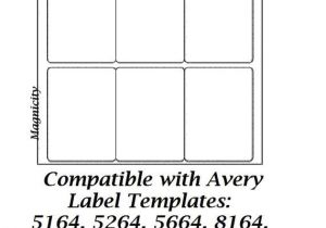 Avery Shipping Label Template 5164 60 3 5 X 4 Labels 10 Sheets Shipping Labels by