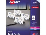 Avery Small Tent Card Template Bettymills Avery Small Tent Cards Avery Ave5302
