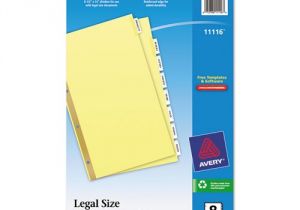 Avery Tab Inserts for Dividers 8 Tab Template Ave11116 Avery Insertable Standard Tab Dividers Zuma