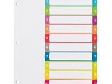 Avery Table Of Contents Template 10 Tab Avery Customizable Table Of Contents Dividers 10 Tab Set