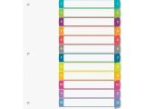 Avery Table Of Contents Template 12 Tab Avery Ready Index Table Of Contents Dividers 12 Tab Set