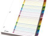 Avery Table Of Contents Template 31 Tab Cardinal Multi Color Table Of Contents 1 31 Tab Divider