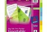 Avery Template 11901 Avery Worksaver Big Tab Insertable Dividers 5 Tabs 1 Set