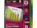 Avery Template 11903 Avery Ave11903 Insertable Big Tab Plastic Dividers W