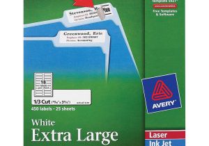 Avery Template 5027 Avery Permanent Extra Large File Folder Labels with