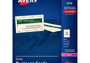 Avery Template 5376 Business Cards for Laser Printers Ivory Uncoated Pack Of