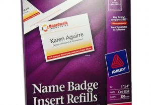 Avery Template for Name Badges Avery 5392 Names Badge Insert Refills 3 X 4 Quot nordisco Com