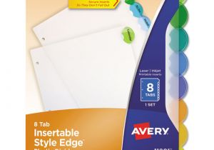 Avery Templates 11201 Ave11201 Avery Insertable Style Edge Tab Plastic Dividers