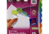 Avery Templates 11201 Avery Ave11201 Insertable Style Edge Tab Plastic Dividers