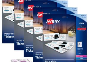 Avery Templates for event Tickets Avery Printable Tickets Template