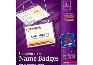 Avery Templates for Name Badges Avery 74459 Insertable Name Badge Kit White Quickship Com