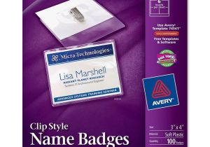 Avery Templates for Name Badges Avery Laser Inkjet Clip Style Name Tag Kit Ld Products