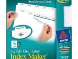 Avery Templates Tabs Avery Index Maker Big Tab Print Apply Clear Label