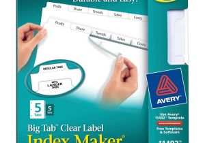 Avery Templates Tabs Avery Index Maker Big Tab Print Apply Clear Label
