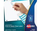 Avery Templates Tabs Avery Index Maker Print Apply Clear Label Dividers with
