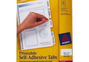 Avery Templates Tabs Avery Printable Tabs Self Adhesive White 80 Pk Ld
