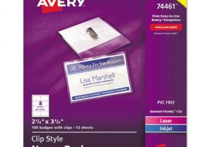 Avery Vertical Name Badge Template Avery 74461 Badge Holder Kit W Laser Inkjet Insert top