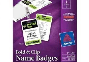 Avery Vertical Name Badge Template Avery Fold Clip Name Badge Vertical 2 1 4 Quot X 3 1 2