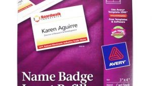 Avery Vertical Name Badge Template Avery Name Badge Insert Refills 3 Quot X 4 Quot 6up 50 Sheets