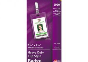 Avery Vertical Name Badge Template Avery Secure top Clip Style Badge Holders Vertical 2 1