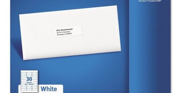 Avery White Address Labels 5160 Template New 750 Avery Laser Address Labels 5160 5260 Easy Peel