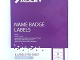 Avery White Adhesive Name Badges 8395 Template Adley Name Badge Labels 800 Per Box 8 Per Sheet Laser