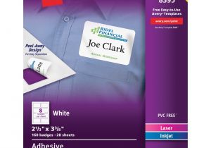 Avery White Adhesive Name Badges 8395 Template Ave8395 Avery Name Badge Label Myofficeinnovations Com