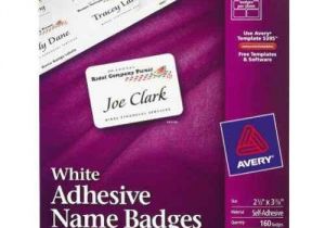 Avery White Adhesive Name Badges 8395 Template Avery White Name Badge Label 2 1 3 Quot X 3 3 8 Quot 8up 20