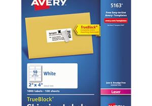 Avery White Shipping Labels 5163 Template Avery 5163 2 Quot X 4 Quot White Shipping Labels 1000 Box