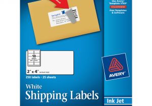 Avery White Shipping Labels 5163 Template Avery 8163 White Inkjet Shipping Labels Permanent Adhesive