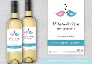 Avery Wine Label Template Personalized Wedding Wine Bottle Labels by Fairytaleweddingpro