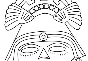 Aztec Mask Template Aztec Mask Coloring Page Free Printable Coloring Pages