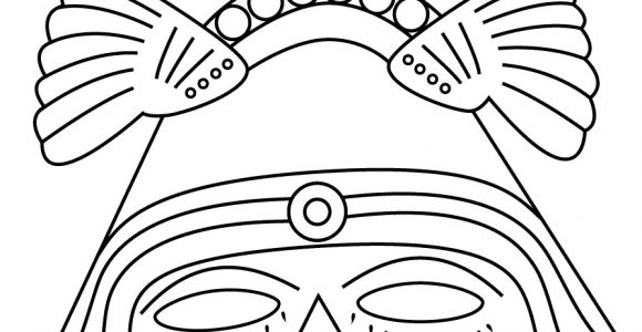 Aztec Mask Template Aztec Mask Coloring Page Free Printable Coloring Pages