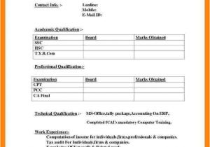 B Com Fresher Resume format Pdf 10 Sample Resume format for Bcom Freshers Job Resumed