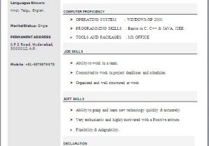 B Com Resume format Word Beautiful Resume format In Word B Tech Fresher