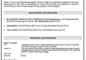 B.tech Professional Resume Over 10000 Cv and Resume Samples with Free Download B