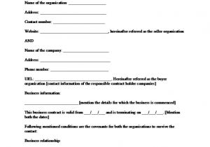 B2b Contract Template Sample Business Contract Template