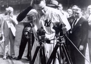 Babe Ruth Farewell Speech Baseball Card Luckiest Man Baseball Hall Of Fame