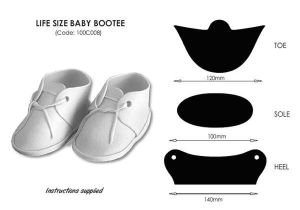 Baby Bootie Fondant Template 6 Best Images Of Printable Template Baby Booties Baby