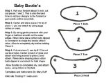 Baby Bootie Fondant Template Baby Booties Template for Cake