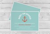 Baby On Board Template Nautical Baby On Board Baby Shower Template 5 X